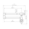 Pot Filler Faucet; Modern Brass Pot Filler Two-Attachment Wall Mount Folding Kitchen Pot Filler Swing Arm