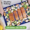 Classic Blue 20-Piece Aluminum Ultra Durable Nonstick Diamond Studded Cookware and Bakeware Set