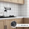 Pot Filler Faucet; Modern Brass Pot Filler Two-Attachment Wall Mount Folding Kitchen Pot Filler Swing Arm