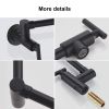 Pot Filler Faucet; Modern Brass Pot Filler Two-Attachment Wall Mount Folding Kitchen Pot Filler Swing Arm