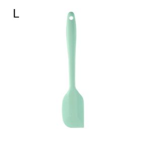 1pc All-in-one High-quality Silicone Scraper Baking Tool; Heat-resistant Silicone Scraper; Cream Cake Spatula; Baking Shovel Knife 8.27inch/11.02inch (Color: Nordic Green)