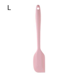 1pc All-in-one High-quality Silicone Scraper Baking Tool; Heat-resistant Silicone Scraper; Cream Cake Spatula; Baking Shovel Knife 8.27inch/11.02inch (Color: Nordic Pink)