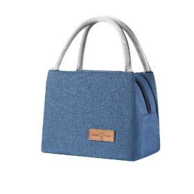 Lunch Bag Tote Bag Lunch Bag for Women Lunch Box Insulated Lunch Container (Color: Navy)