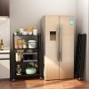 Metal Storage Shelves with Wheels Foldable Garage Shelving No Assembly Shelving Unit Collapsible Shelves for Kitchen Bathroom