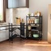Metal Storage Shelves with Wheels Foldable Garage Shelving No Assembly Shelving Unit Collapsible Shelves for Kitchen Bathroom